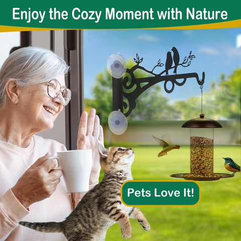 VYTTOX strong suction cups window hanger secures feeders without mess