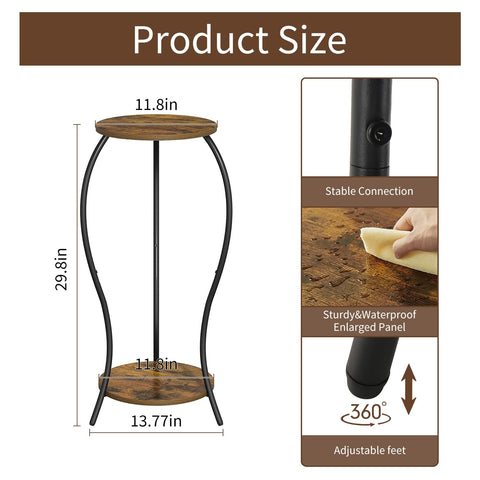 VYUOL sturdy metal frame ensuring stable plant placement on uneven floors