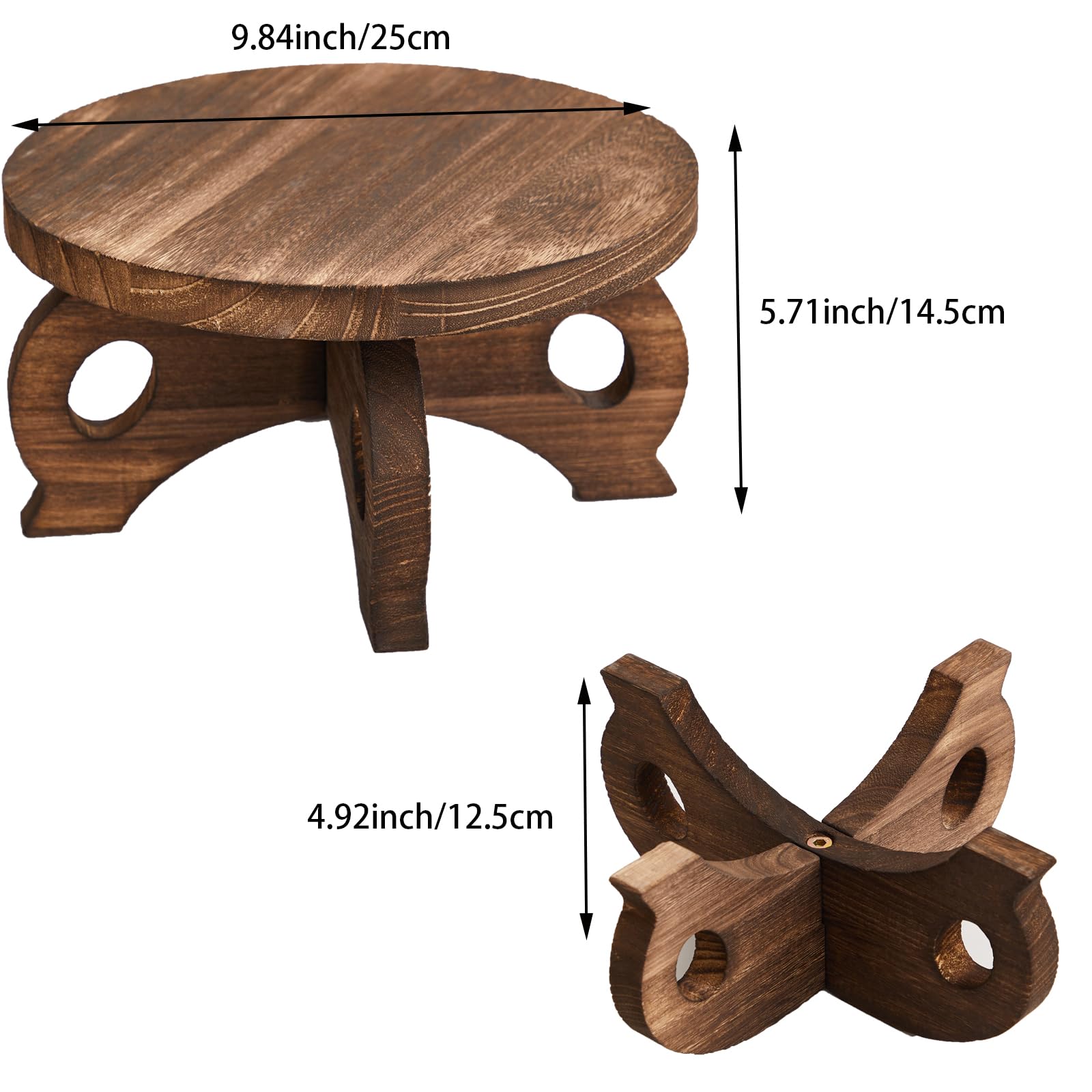 VZODESR wooden pedestal board provides sturdy support for pots in any room