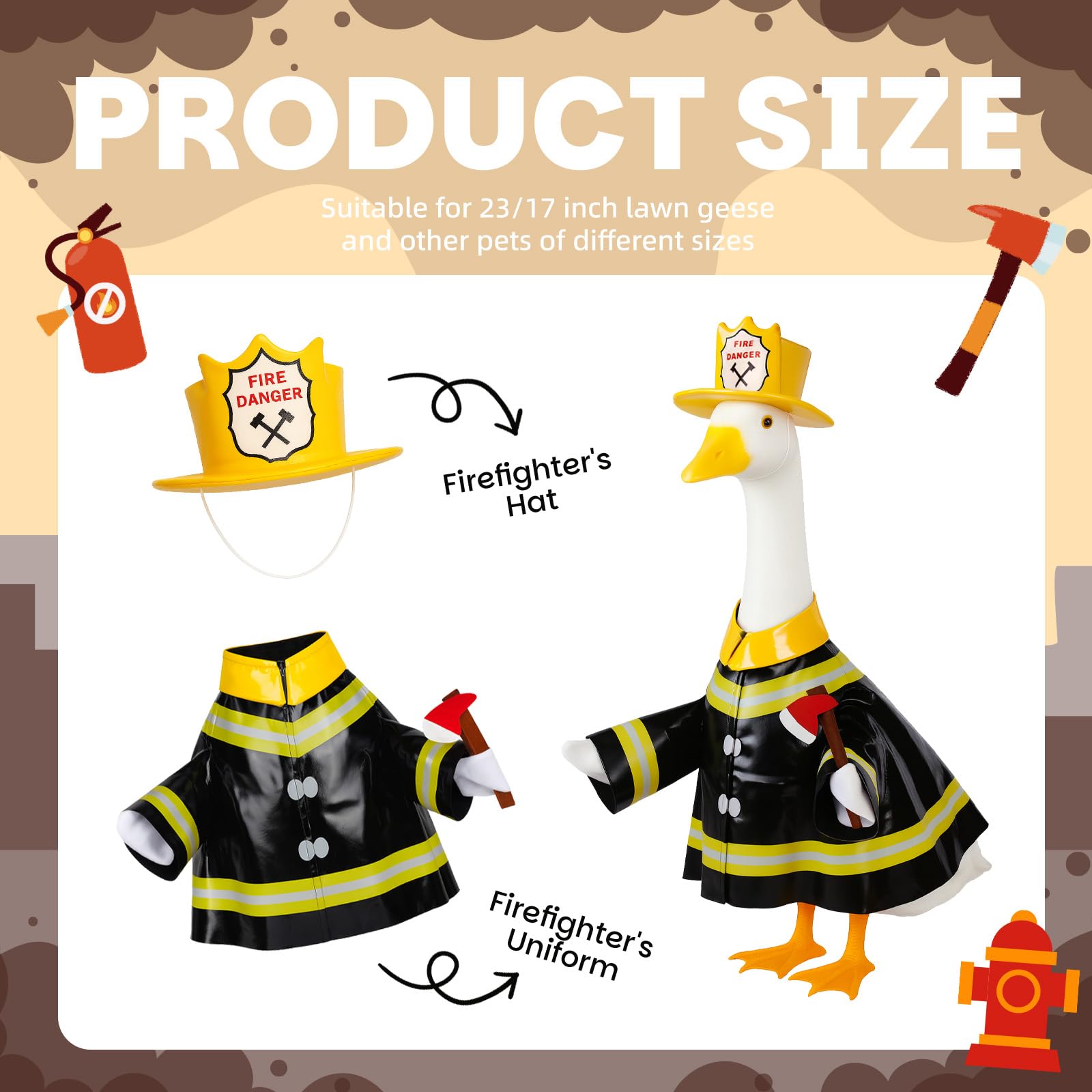 Vzuito 23-inch goose costume designed to fit decorative geese