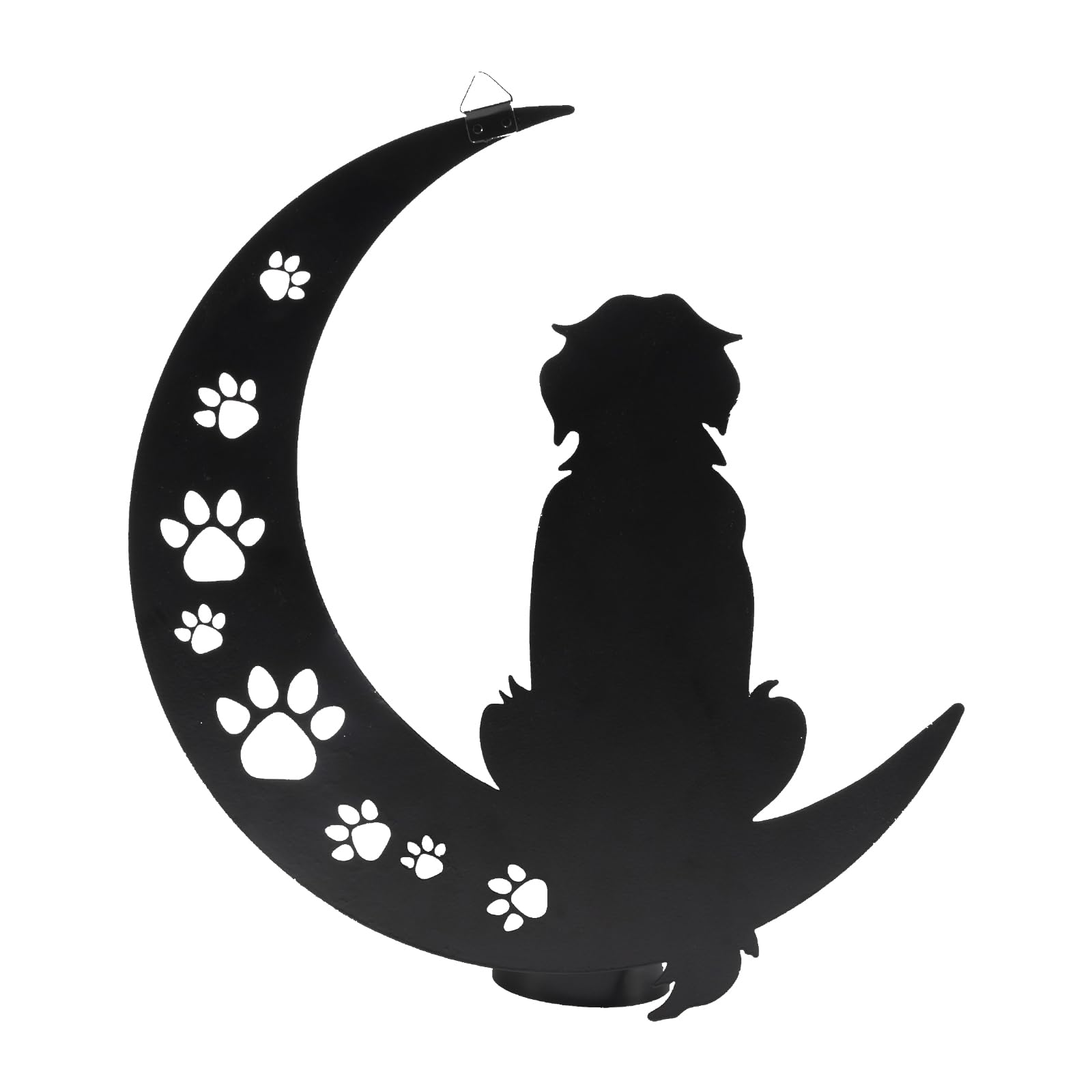 VZVXCC dog on moon wall art 12-inch for durable outdoor decor.