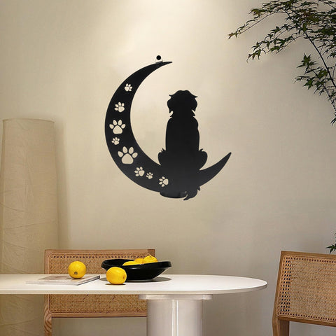 VZVXCC metal dog wall decor for indoor or outdoor spaces.