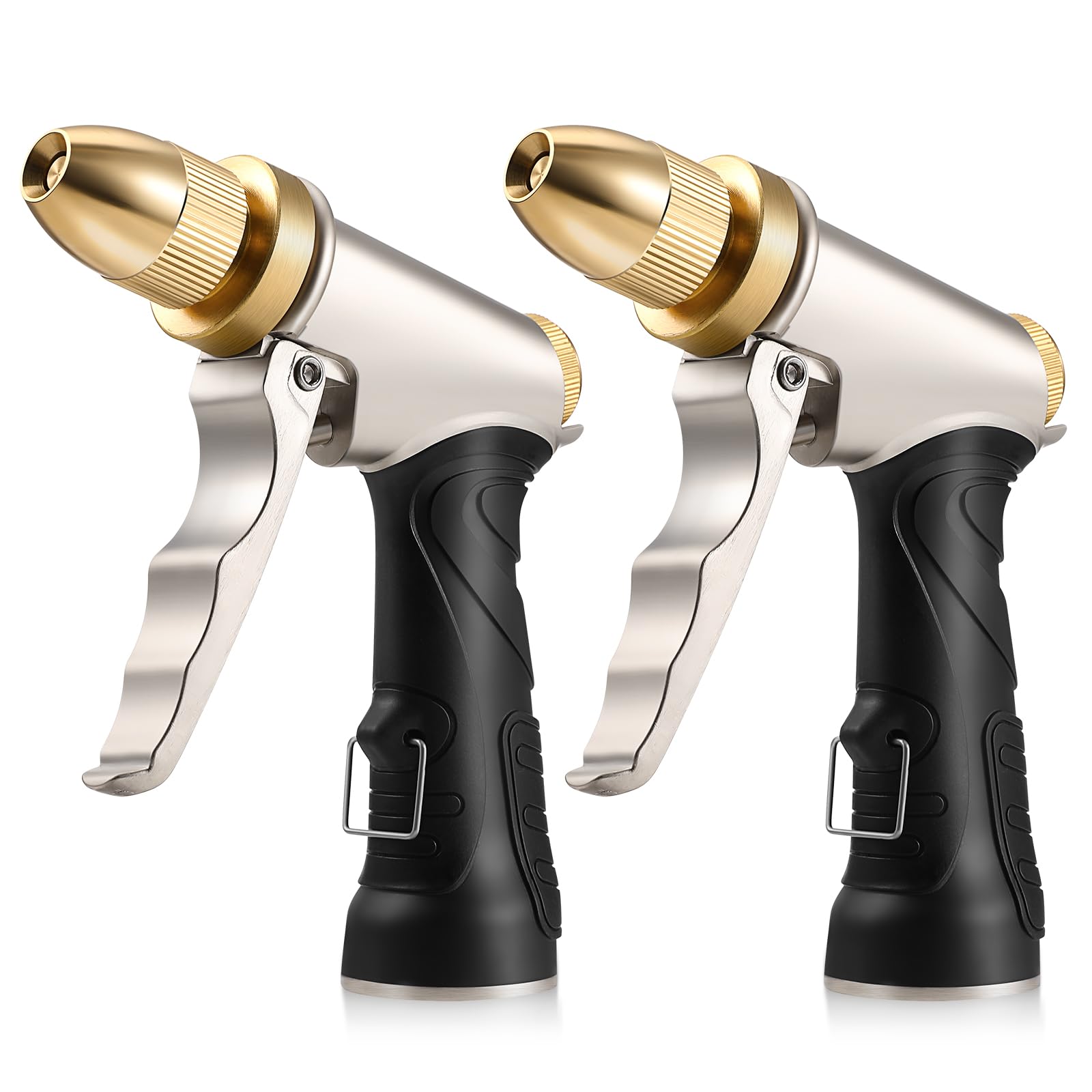 VZZNN 2Pack garden hose nozzle with brass head for durable, leak-free watering.