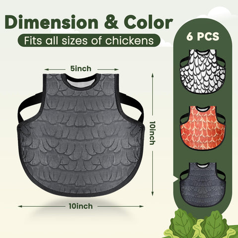 VZZNN saddles with adjustable straps fit small to medium hens securely.