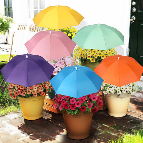VZZNN plant umbrella canopy 23.6 inches shields delicate greens from harsh sun.
