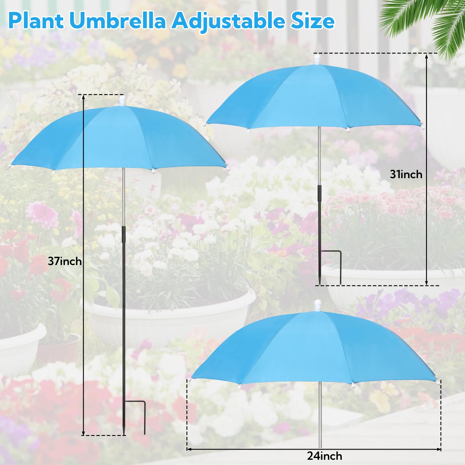 VZZNN umbrella stake assembly shows simple, tool-free setup for quick shading.
