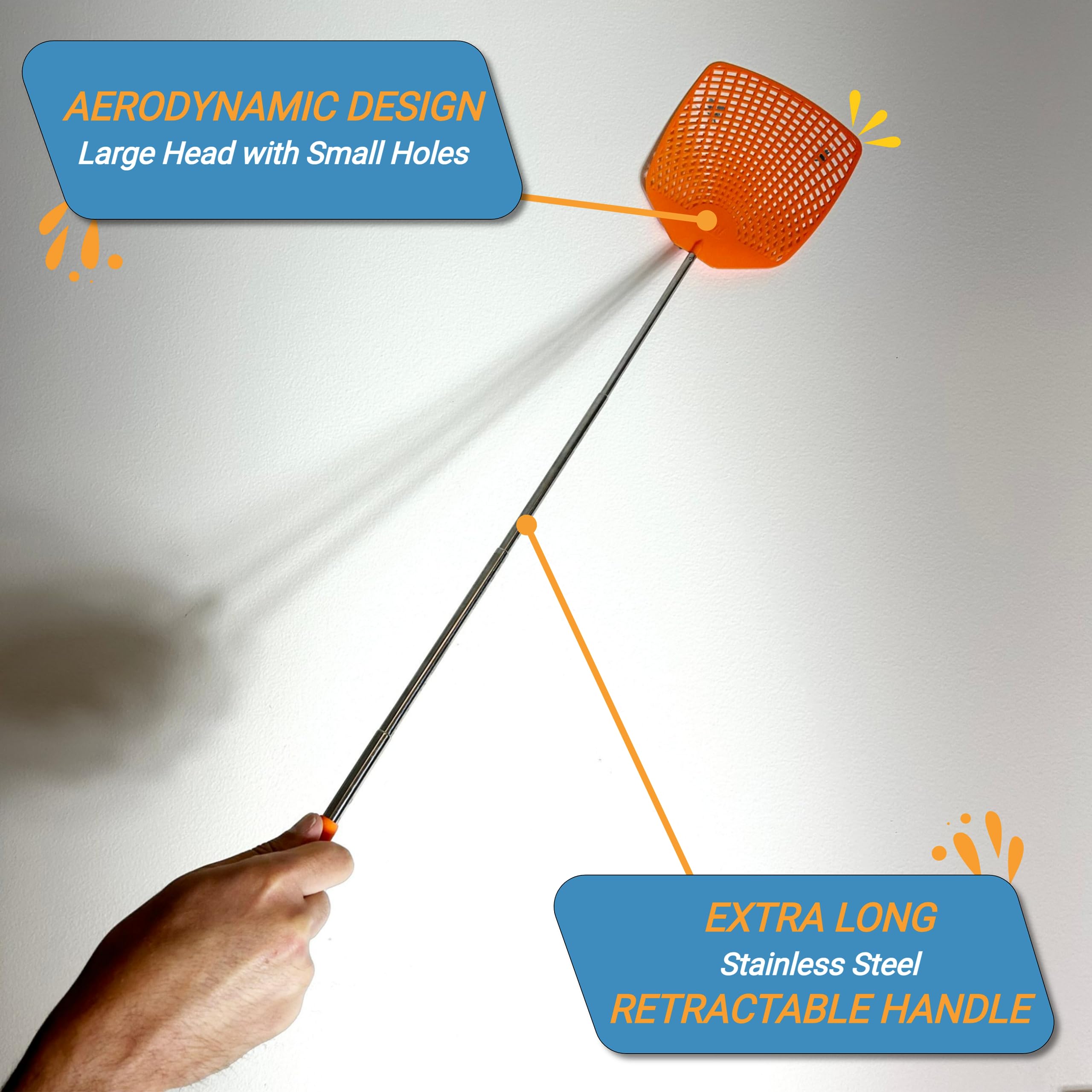 Aerodynamic W4W swatter for fast, effortless swats