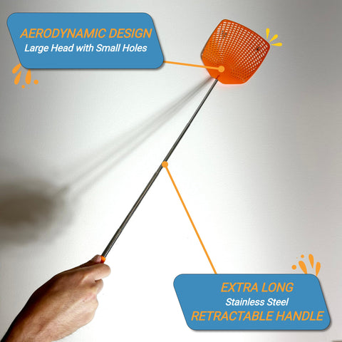 Aerodynamic W4W swatter for fast, effortless swats