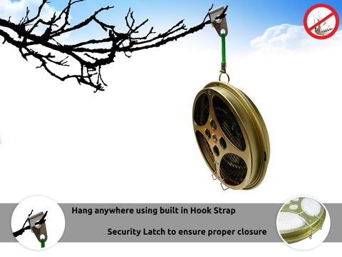 W4W coil holder bottom tray with latch enables quick ash disposal after burning.
