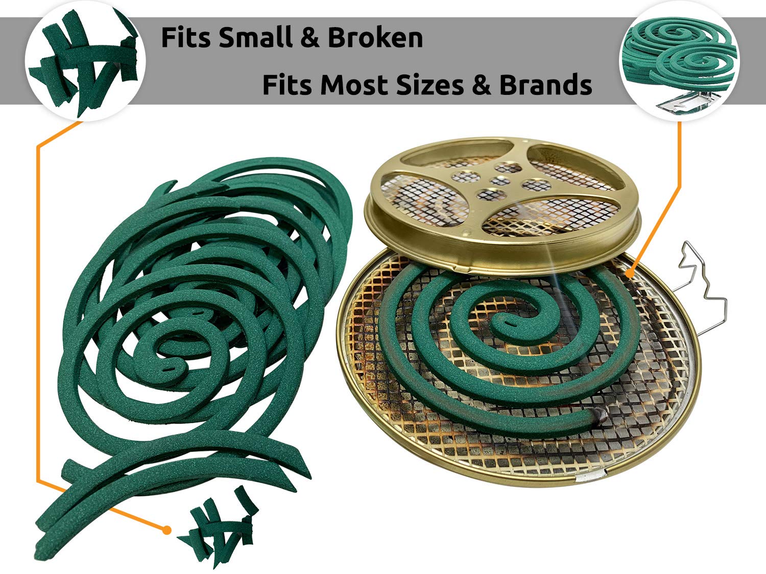 W4W mosquito coil holder hanging design allows easy setup on patios and campsites.