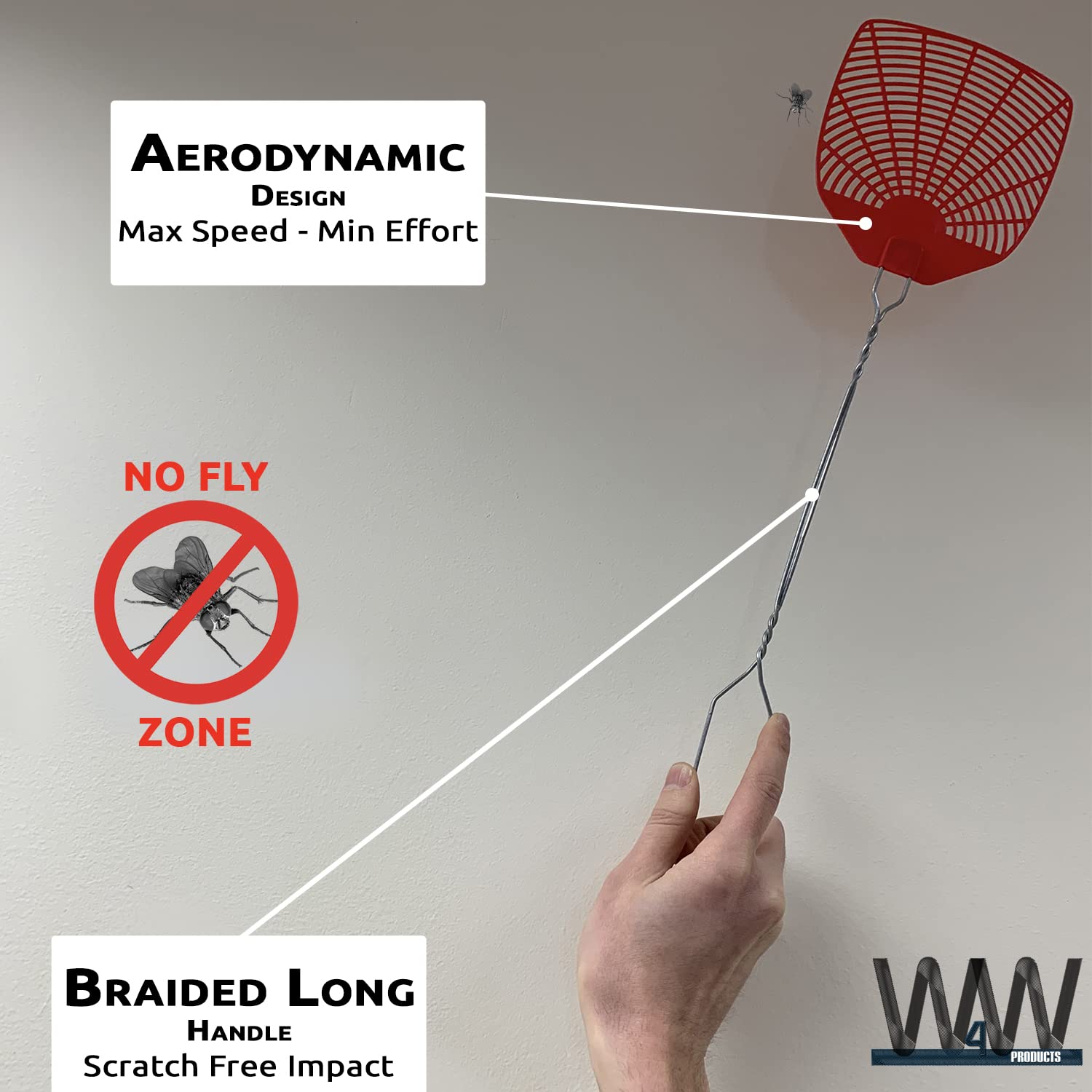 W4W six-pack of fly swatters for whole-home use