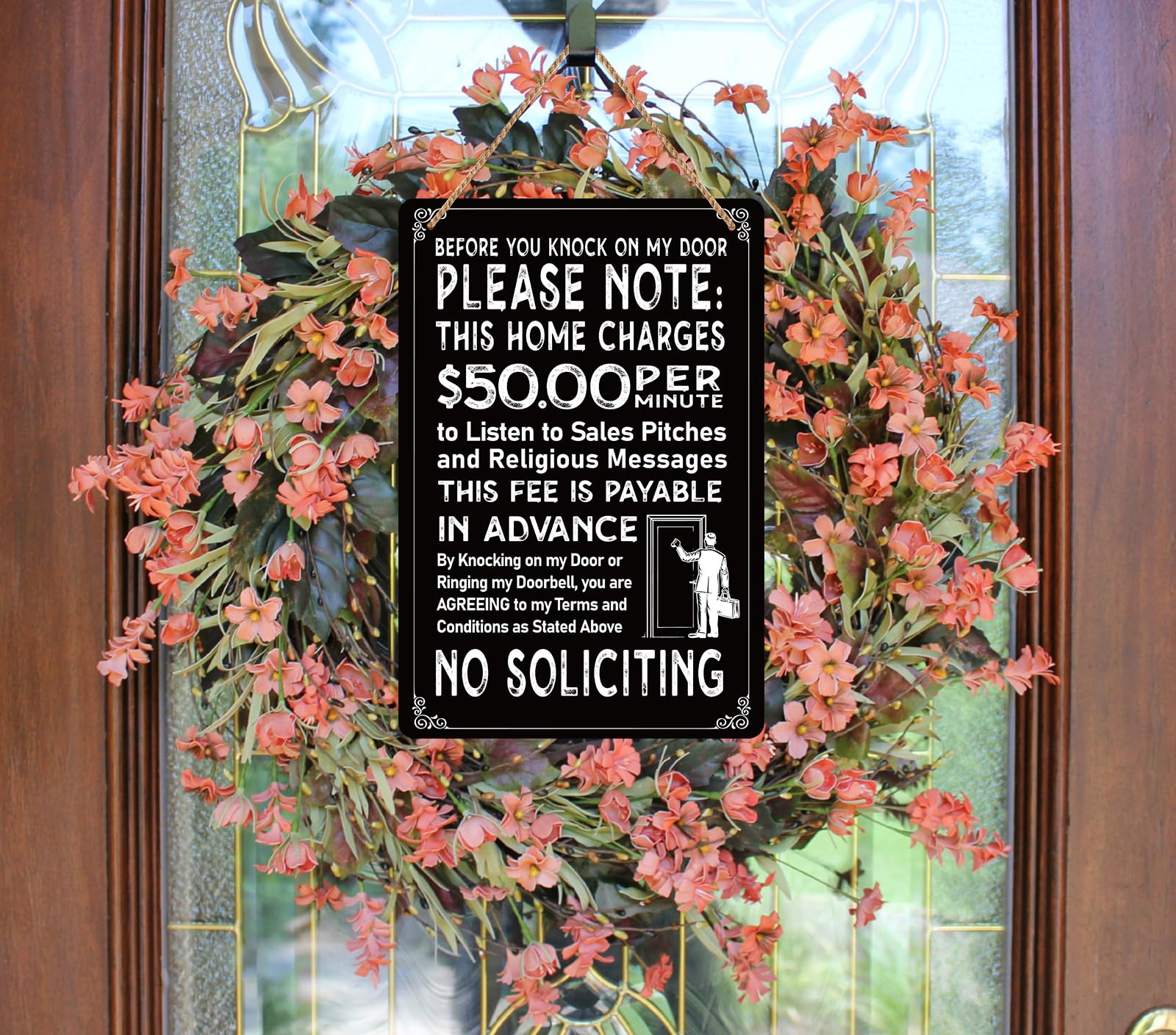 WaaHome sign features humorous message to signal privacy gently