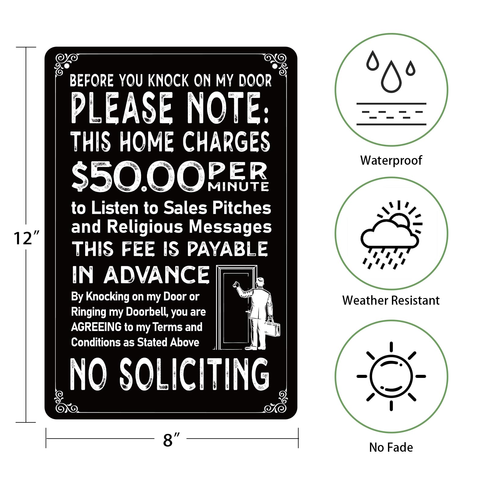 WaaHome versatile sign for indoor and outdoor home or office use