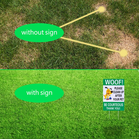 WaaHome outdoor yard sign displaying a clear message for lawns