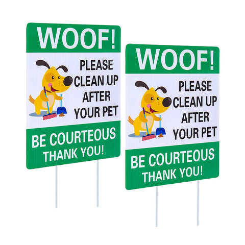WaaHome pack of two double-sided yard signs with stakes for outdoor use