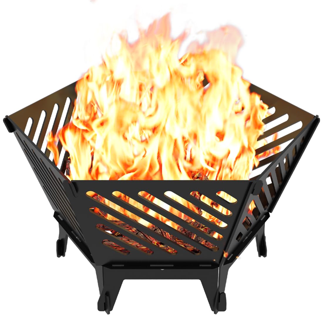 Waaliji hexagon fire pit ready for backyard evenings with a warm glow