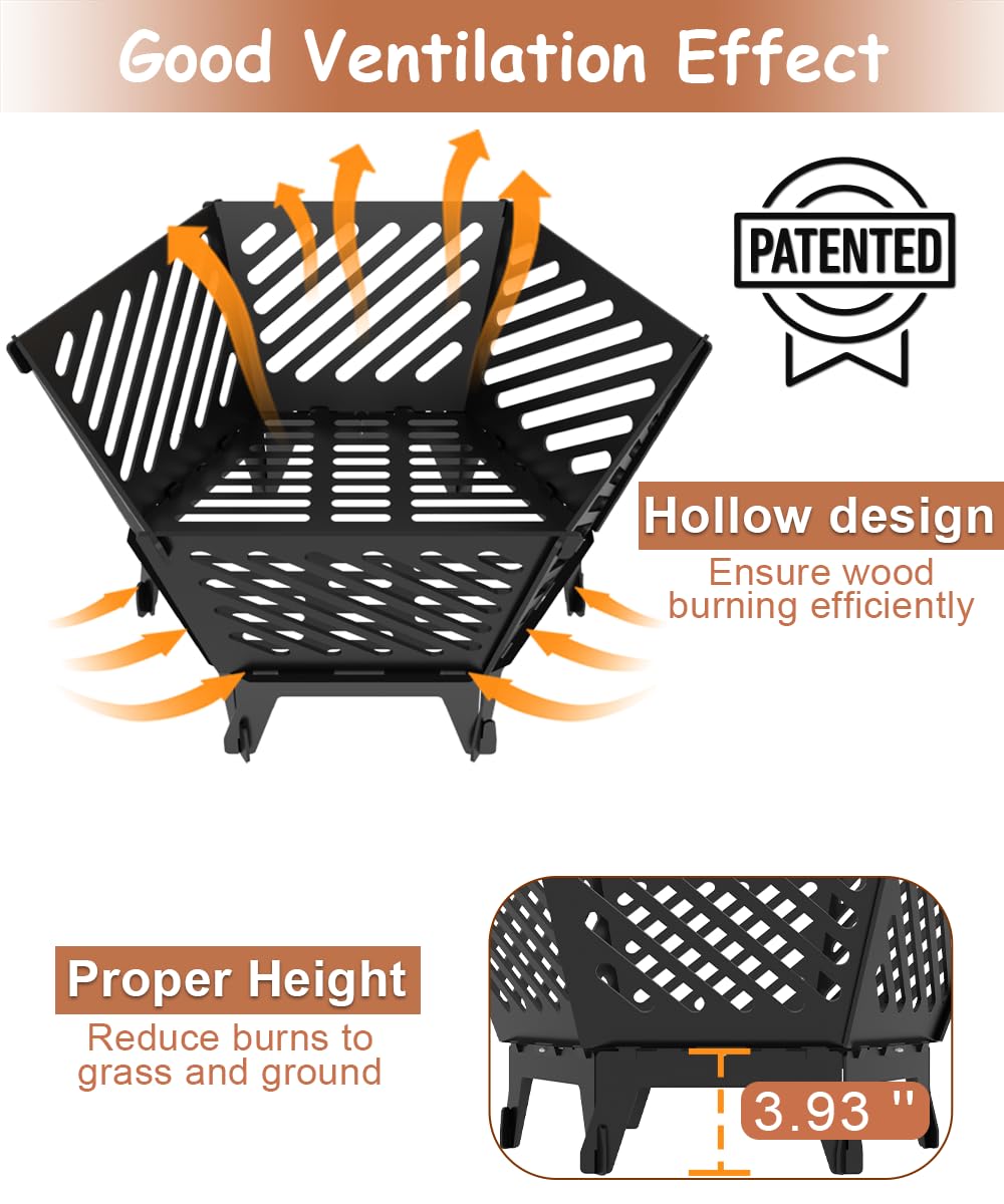 Waaliji fire pit with travel bag showing portable setup
