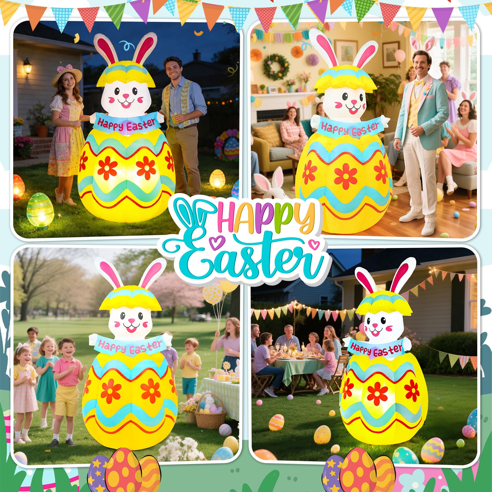 Wabolay decor for Easter, patios, gardens, photo props, and parties.