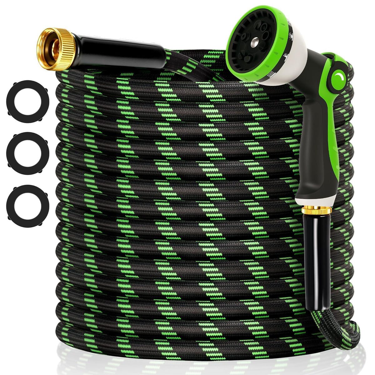 Wabolay 25ft garden hose with non-expandable design for steady water flow