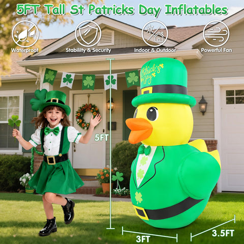 Wabolay green leprechaun hat adds luck and charm to yard decor