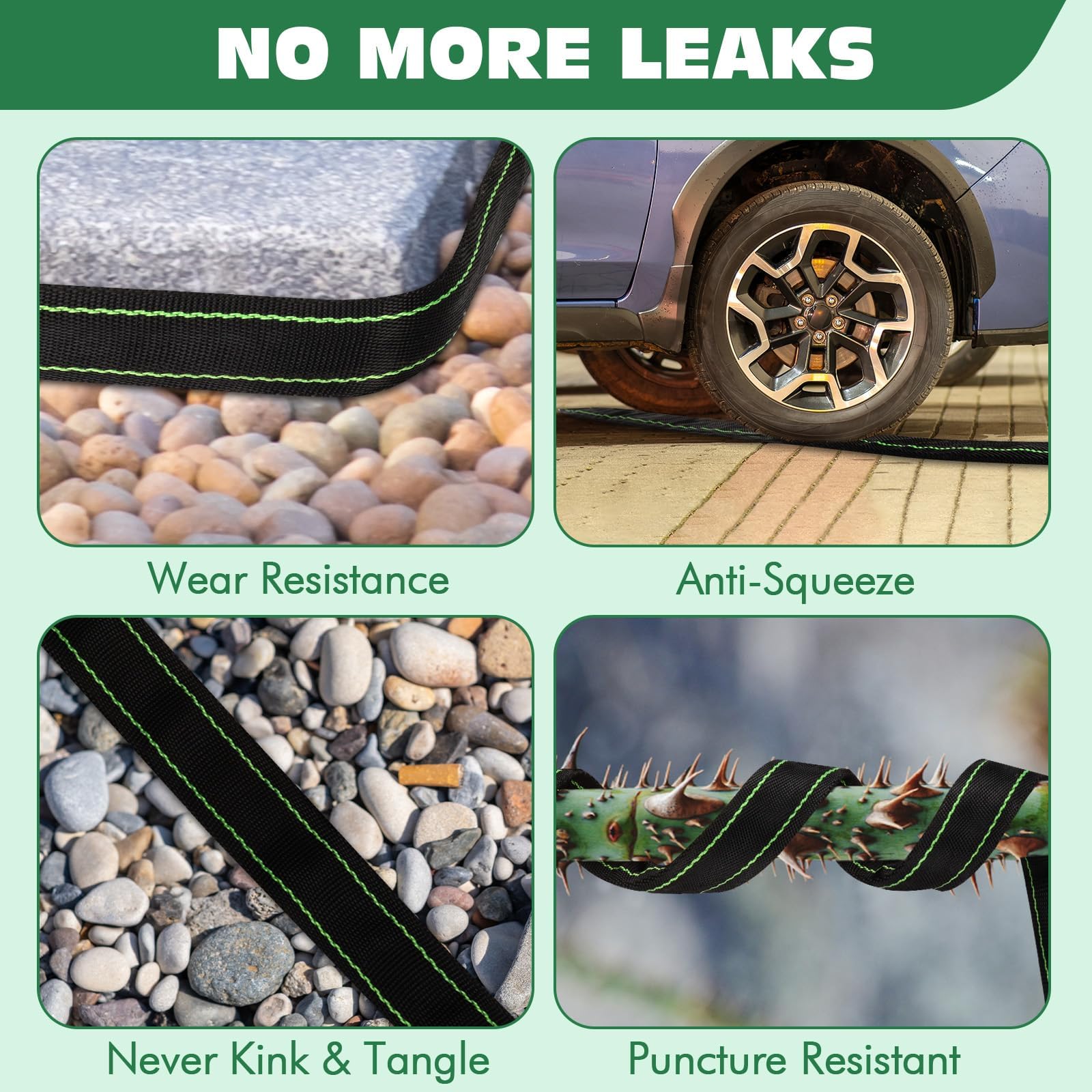 Wabolay lightweight and flexible hose maneuvers around corners and obstacles.