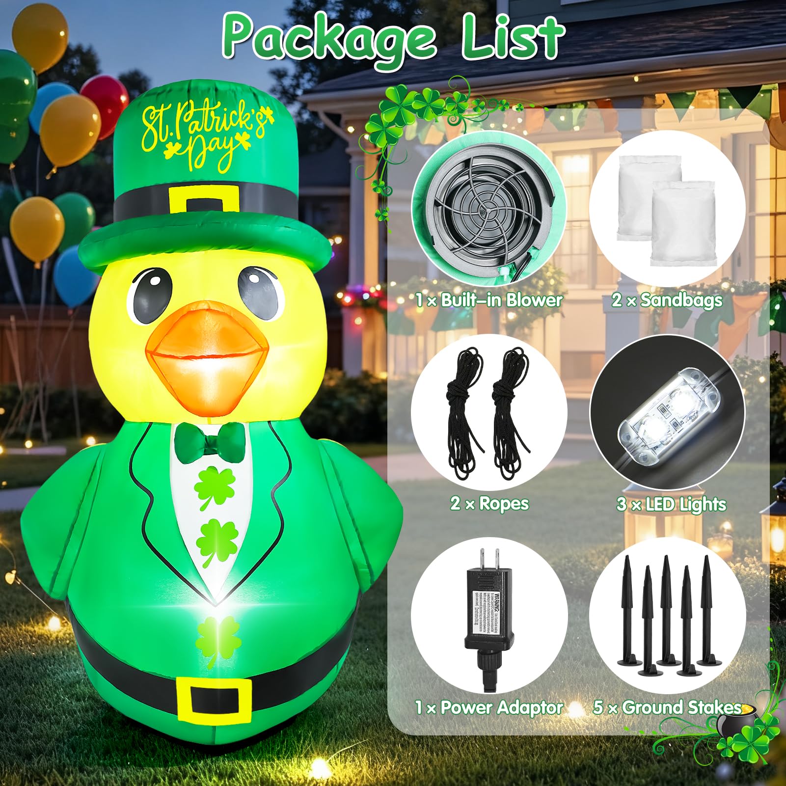 Wabolay shamrock accents boost holiday appeal and charm
