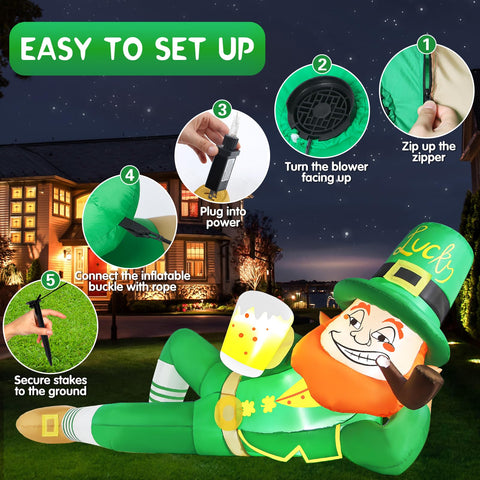 Bright 6ft display enhances holiday ambiance without overwhelming nearby decor.