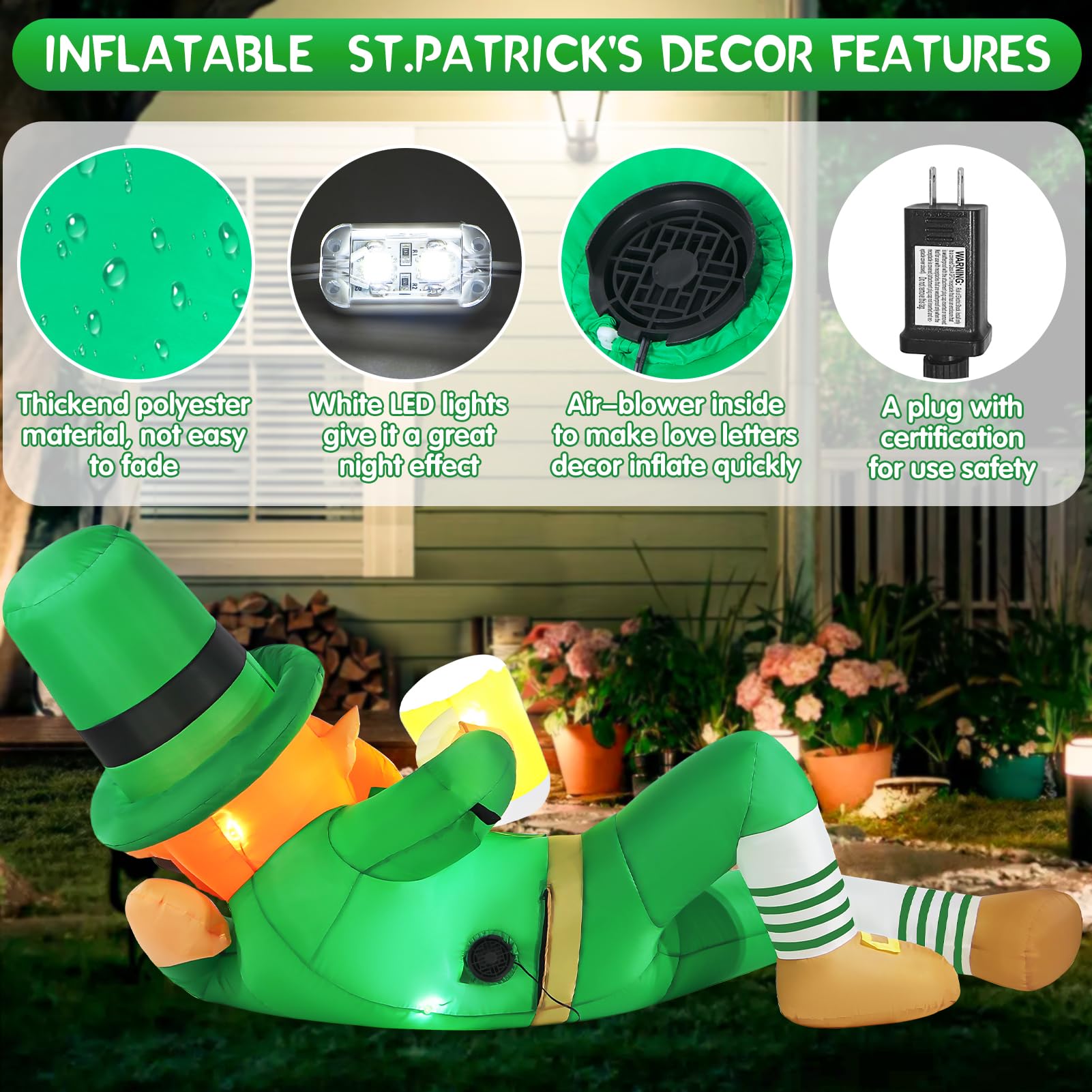 Quick self-inflation with built-in blower keeps setup simple and fast.