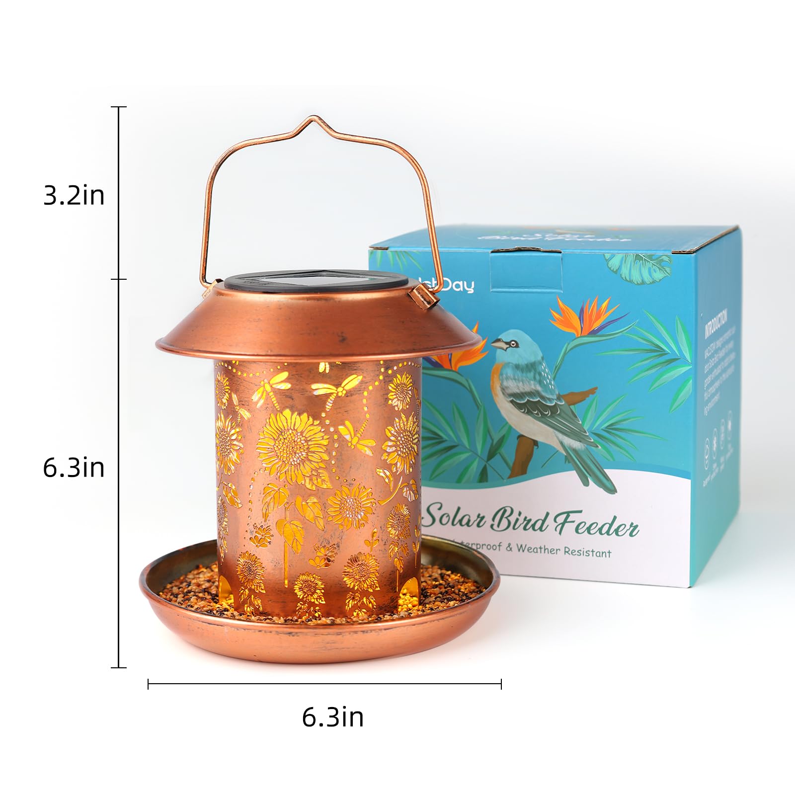 WACLSTDAY garden decor lantern blends with yard lighting.