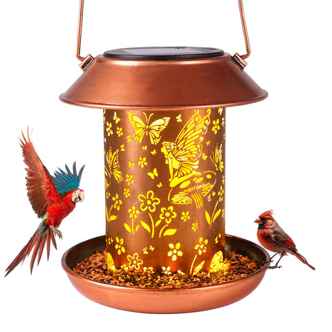 WACLSTDAY bird feeder emits gentle night glow attracting birds