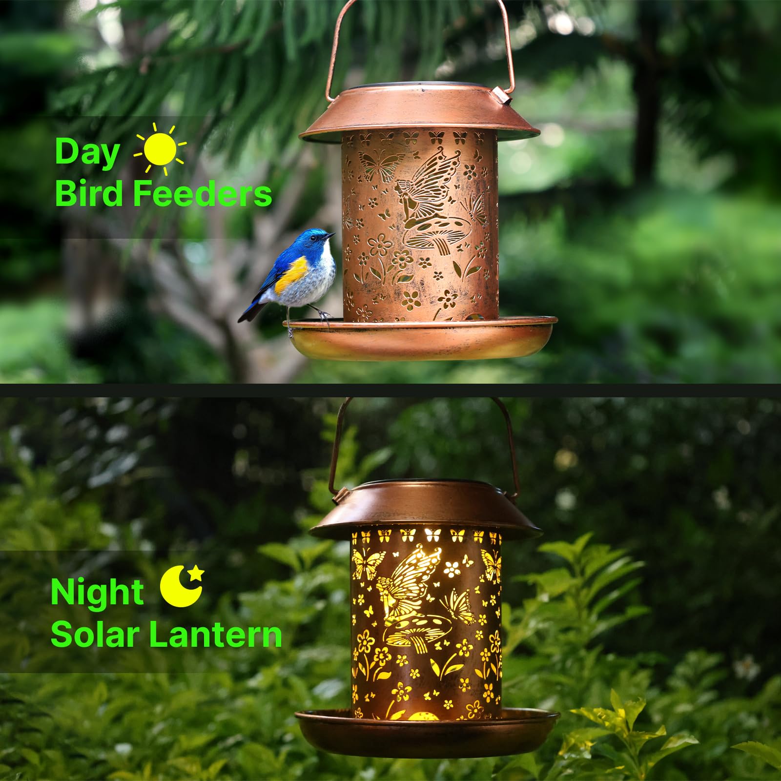 WACLSTDAY weatherproof metal bird feeder designed for outdoors
