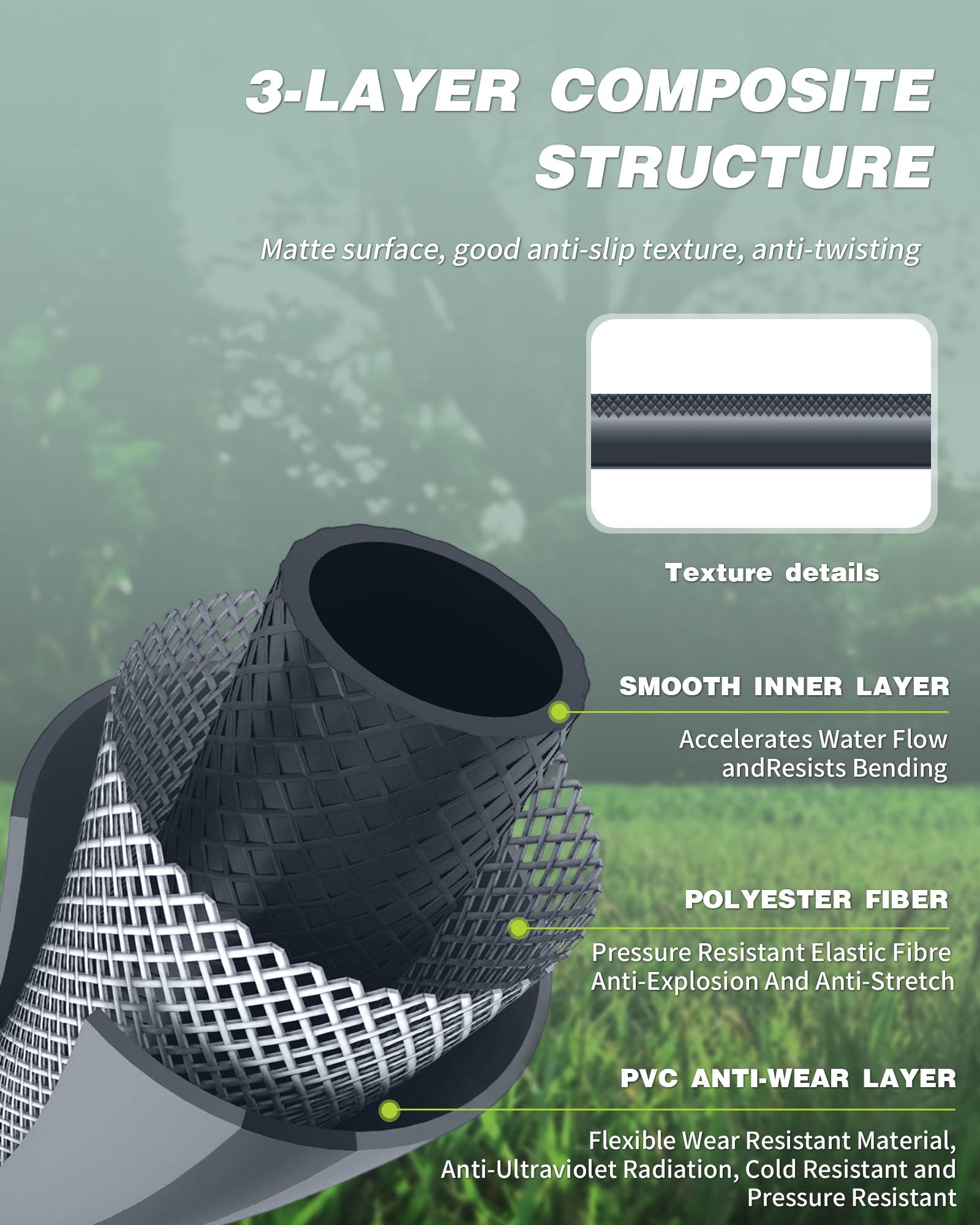 WACOTOYA nine-pattern nozzle offers versatile watering options for beds and lawns.