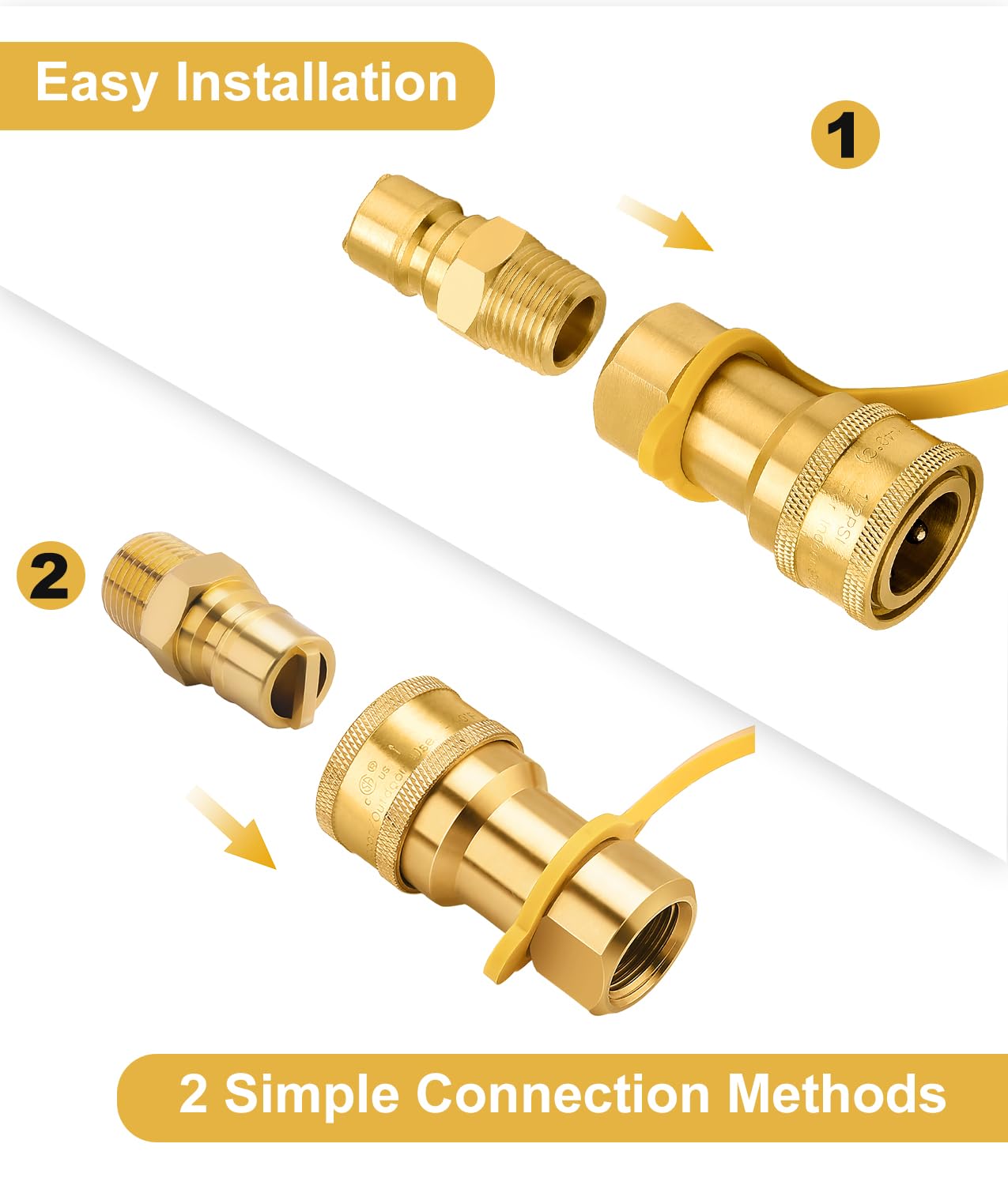 WADEO 1/2 NPT to 1/2 quick-connect adapter enables flexible configuration