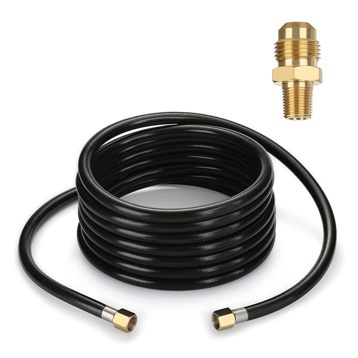 WADEO 20 ft propane hose ready to extend distance between tank and appliance for safer setup