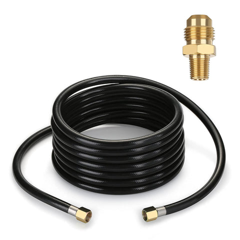 WADEO 20 ft propane hose ready to extend distance between tank and appliance for safer setup