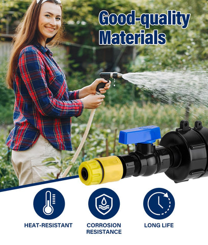 WADEO 3-4 garden hose valve demonstrates high-flow control for efficient watering