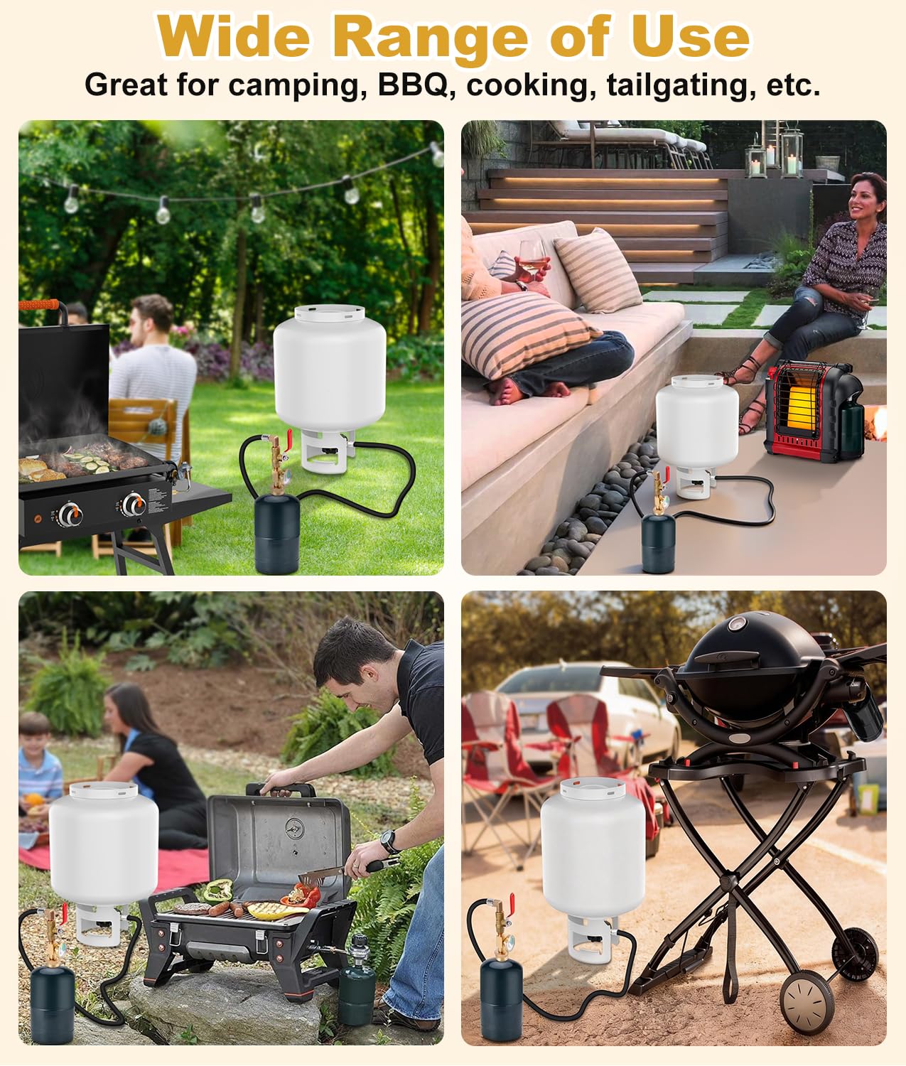 WADEO durable brass and rubber construction resists weather and wear.