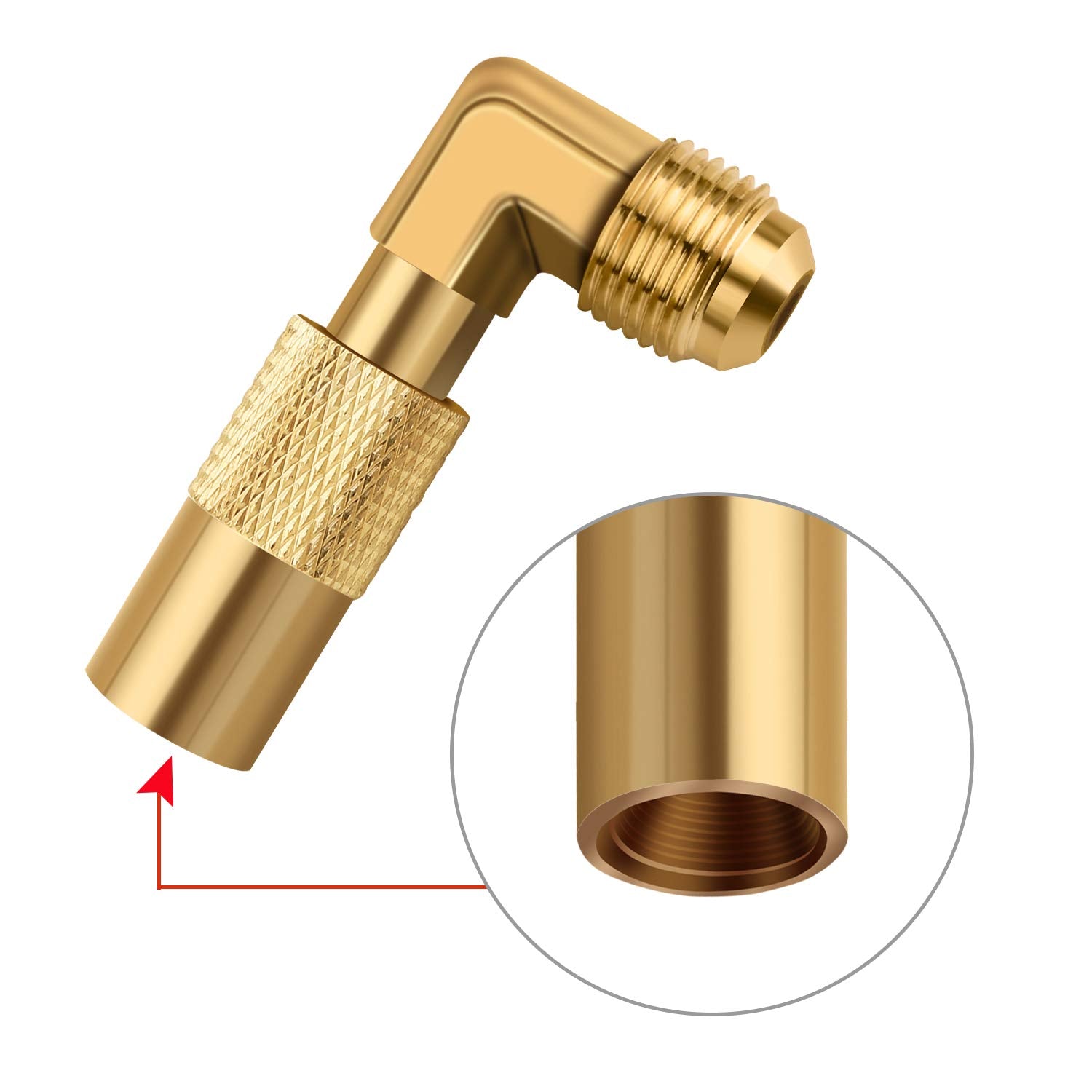 WADEO elbow adapter ready for travel trailer setup