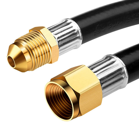 WADEO extended-length hose in action between tank and grill