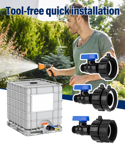 WADEO garden hose quick disconnect for easy tool-free connections