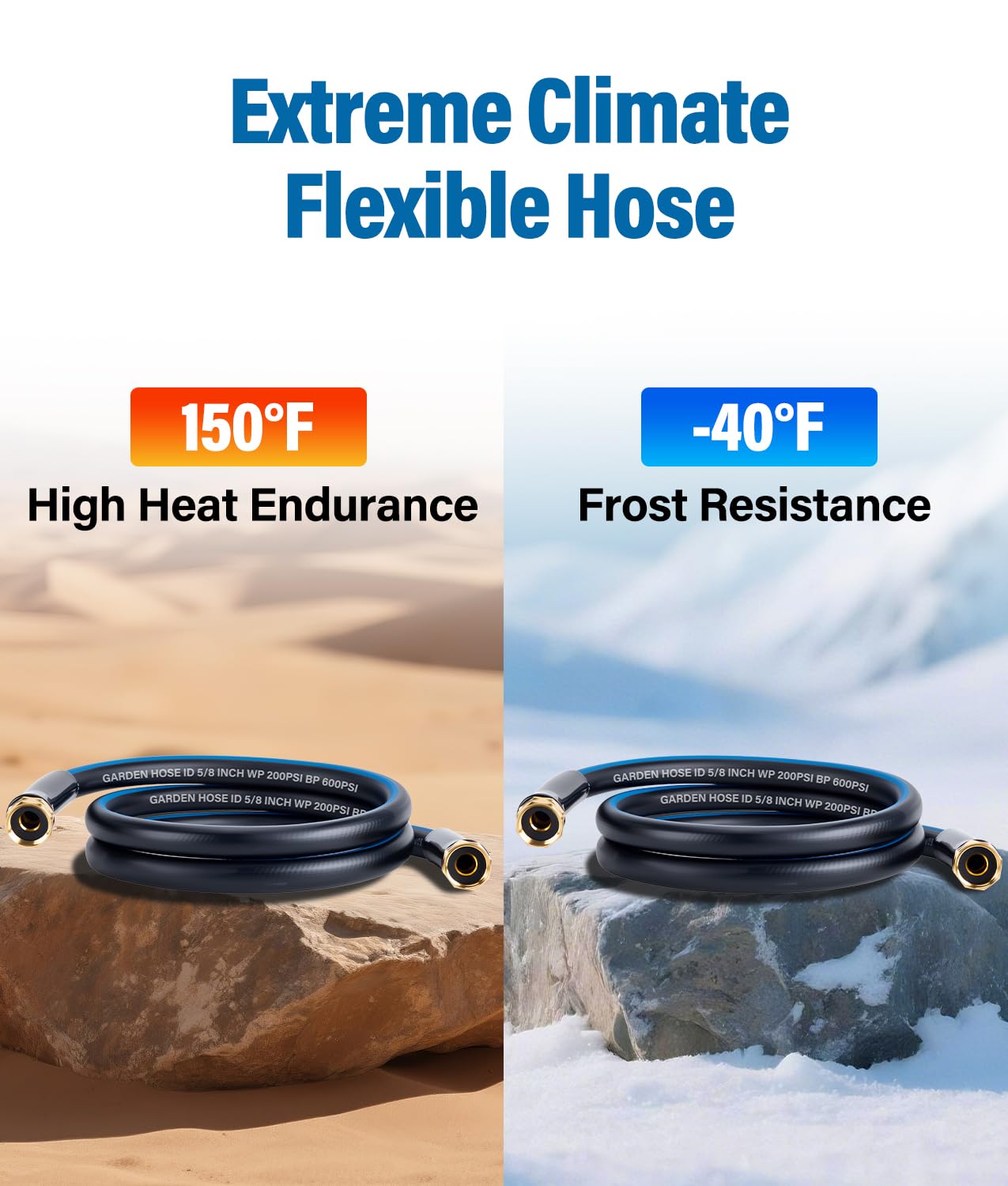 WADEO garden hose ideal for watering plants and washing cars