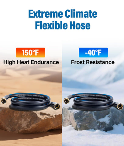 WADEO garden hose ideal for watering plants and washing cars