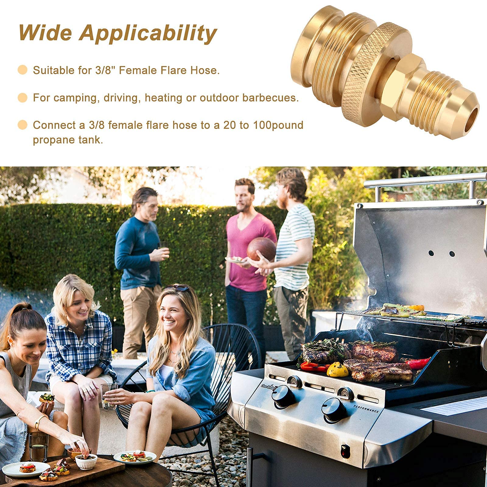 WADEO propane fittings kit supports reliable outdoor cooking experiences.