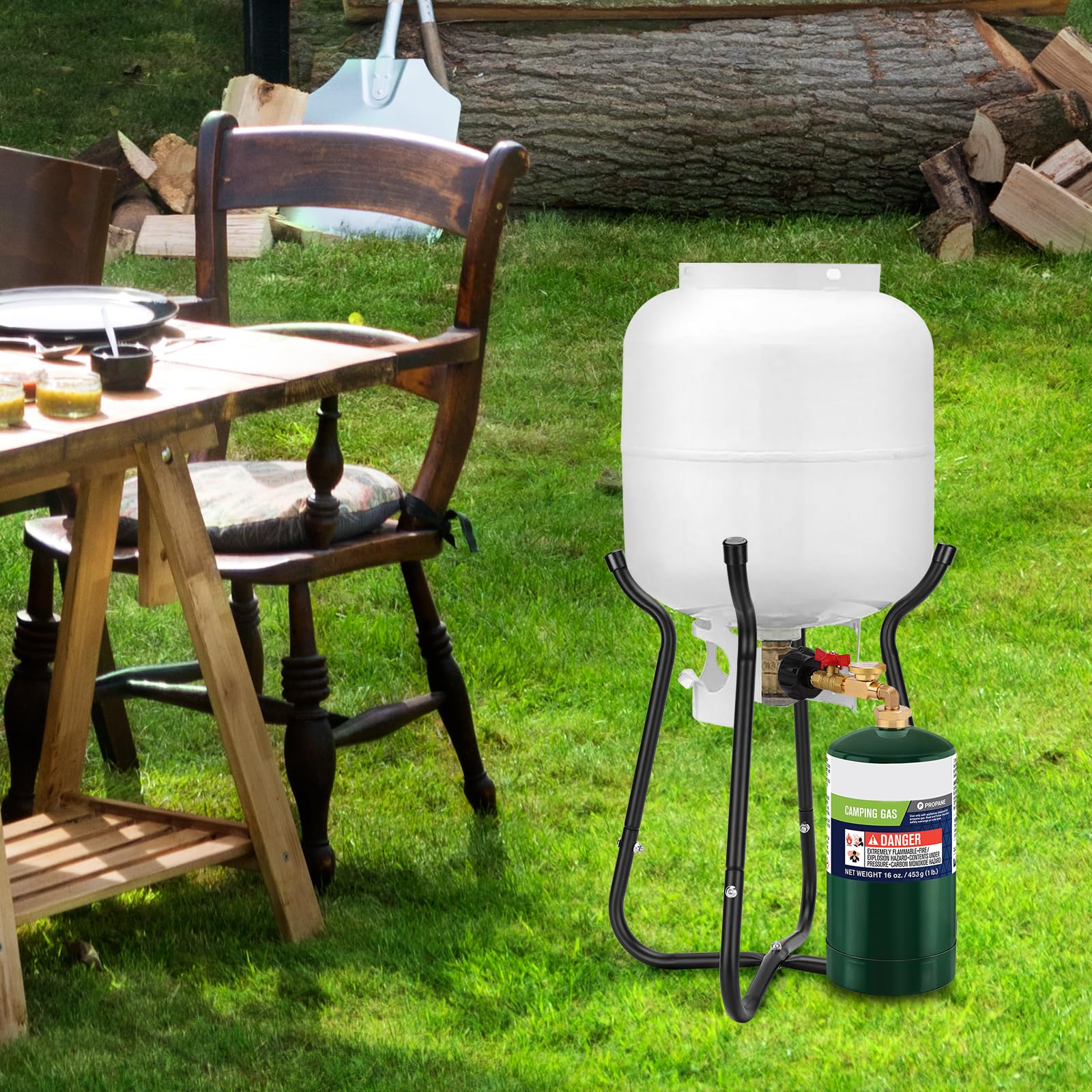 WADEO refill stand assembly diagram with components laid out