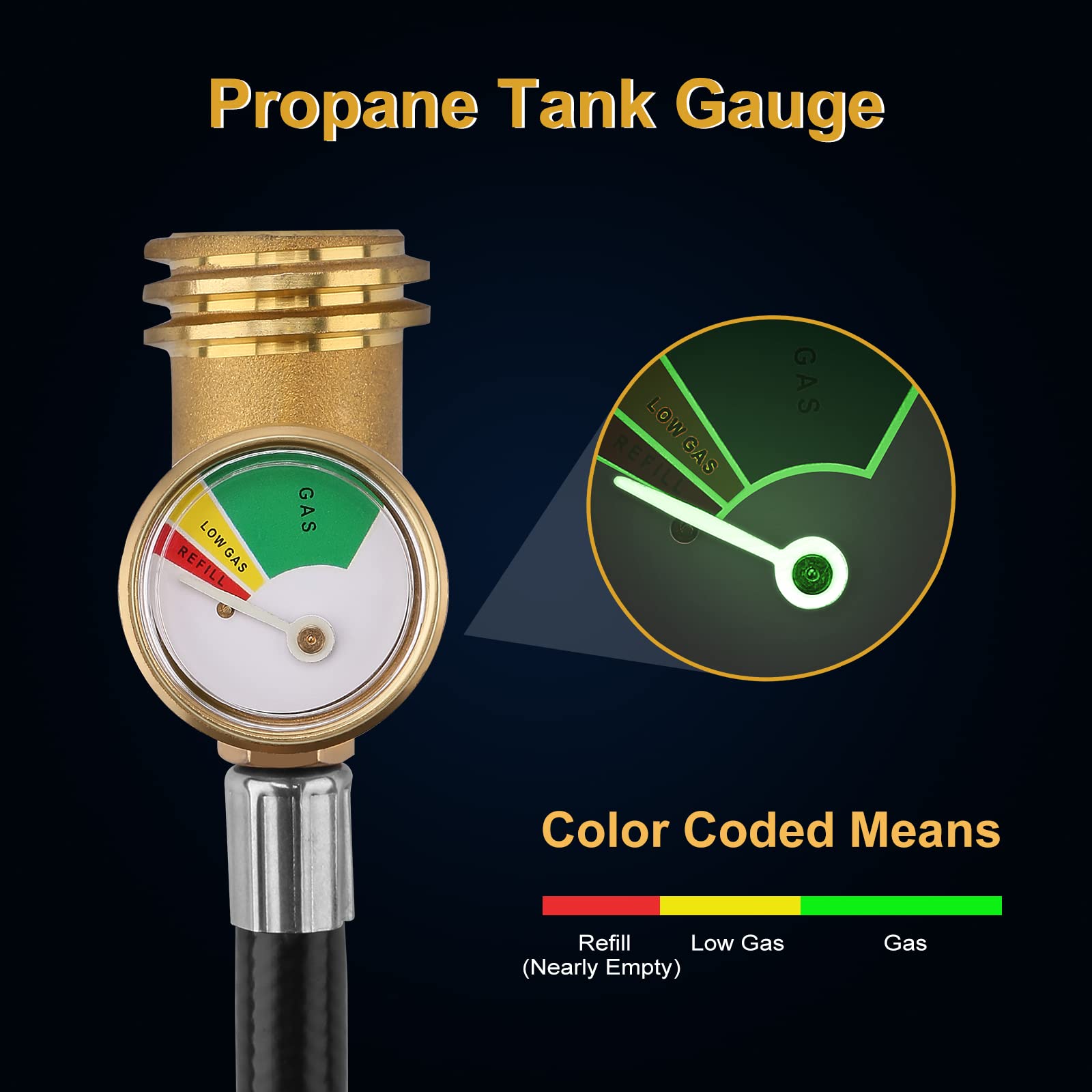 WADEO qcc1 connection on hose end ensures secure propane setup
