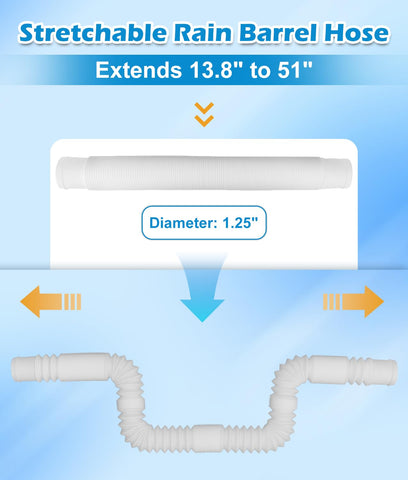WADEO rain barrel link system connecting multiple barrels