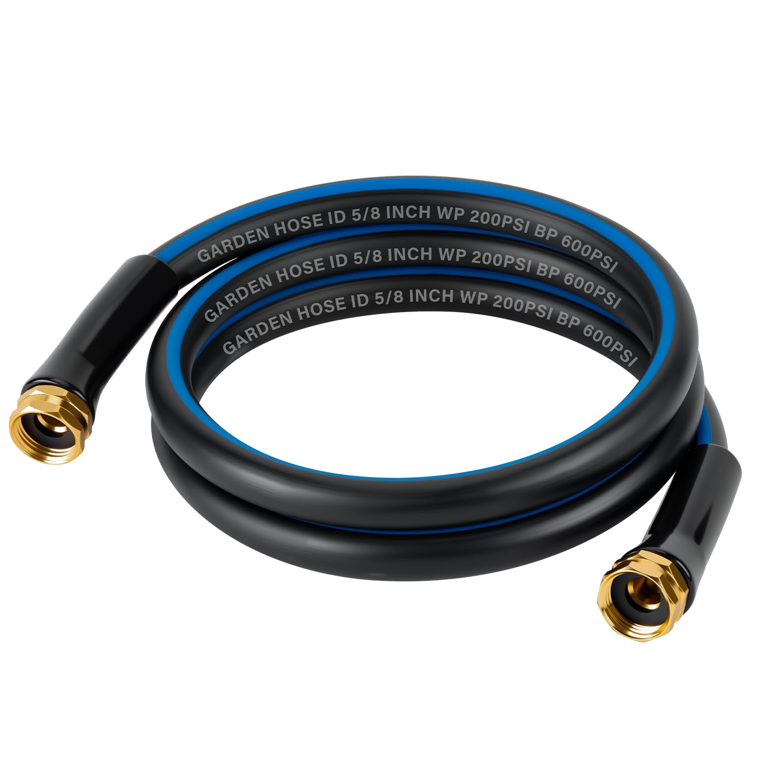 WADEO short garden lead-in hose with swivel handle for tangle-free watering
