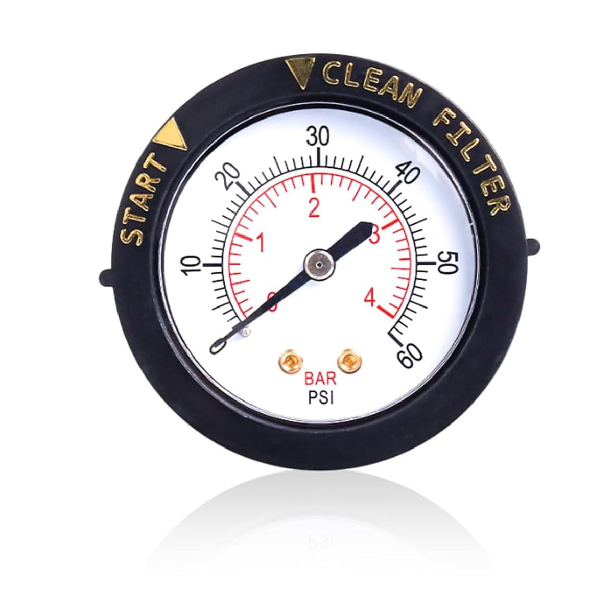 Wadoy 190059 rear-mount pressure gauge for easy pool filter monitoring.