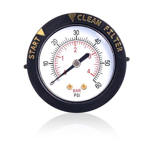 Wadoy 190059 rear-mount pressure gauge for easy pool filter monitoring.