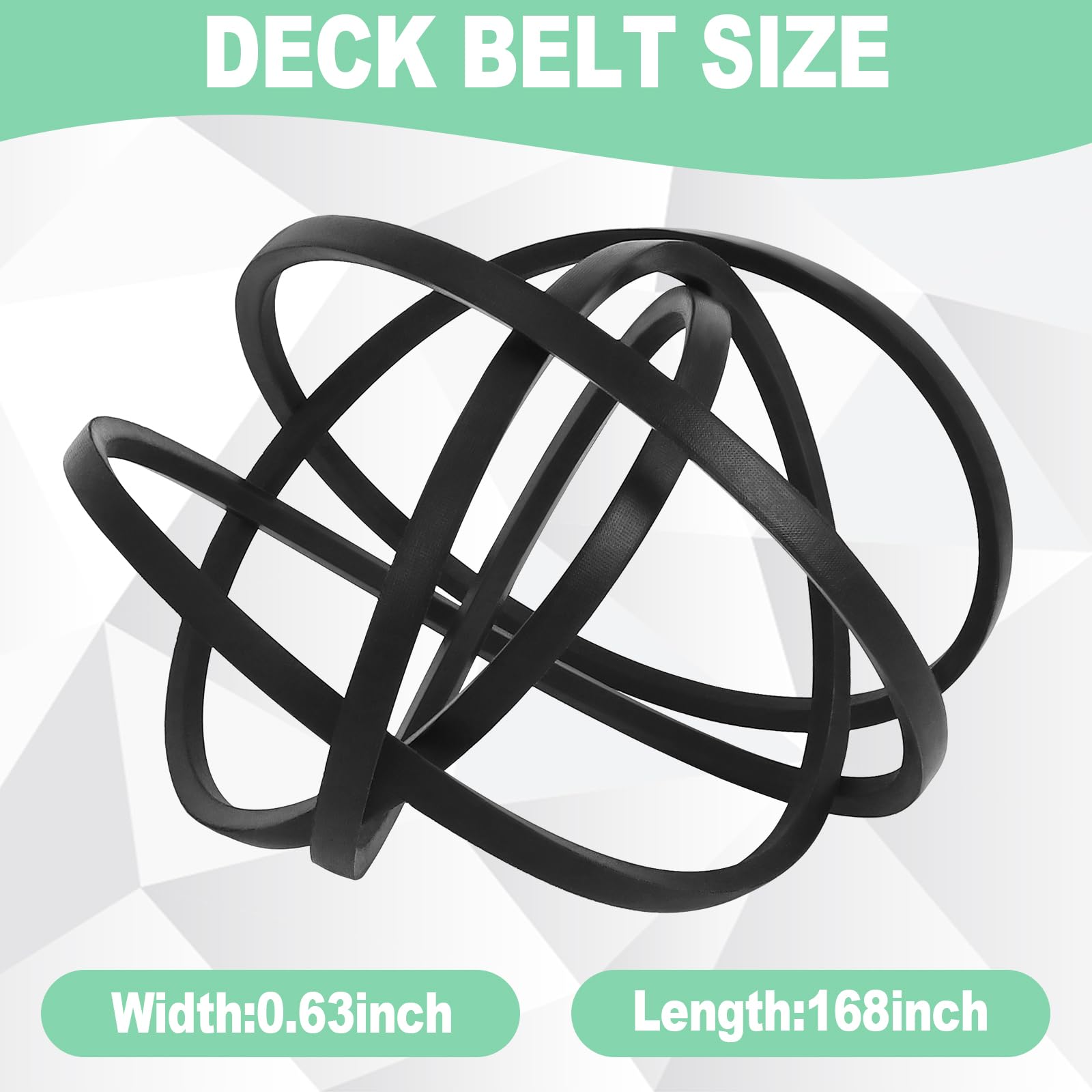 Wadoy 61-inch S200X deck belt reduces wear and stretching